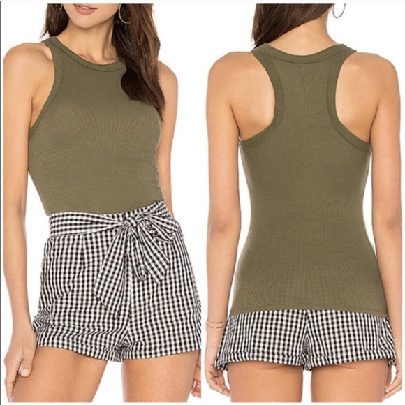 🆕 Free People Ribbed Green Racerback Tanktop - Picture 8 of 10